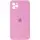 Чехол Silicone Case Square Full Camera Protective (AA) для Apple iPhone 11 Pro Max (6.5") Розовый / Light pink
