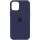 Чехол Silicone Case Full Protective (AA) для Apple iPhone 12 Pro / 12 (6.1") Темно-синий / Midnight blue