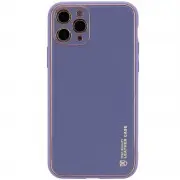 Шкіряний чохол Xshield для Apple iPhone 12 Pro (6.1") Сірий / Lavender Gray