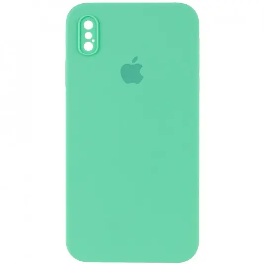 Чохол Silicone Case Square Full Camera Protective (AA) для Apple iPhone XS Max (6.5") Зелений / Spearmint