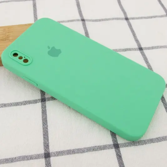 Чохол Silicone Case Square Full Camera Protective (AA) для Apple iPhone XS Max (6.5") Зелений / Spearmint - зображення 1 