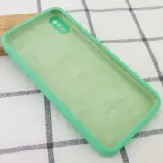 Чохол Silicone Case Square Full Camera Protective (AA) Для Apple iPhone XS Max ( Зелений / Spearmint)