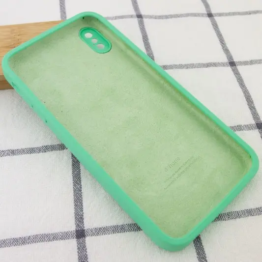 Чохол Silicone Case Square Full Camera Protective (AA) для Apple iPhone XS Max (6.5") Зелений / Spearmint - зображення 3 