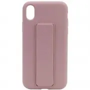 Чохол Silicone Case Hand Holder для Apple iPhone XS Max (6.5") Рожевий / Pink Sand