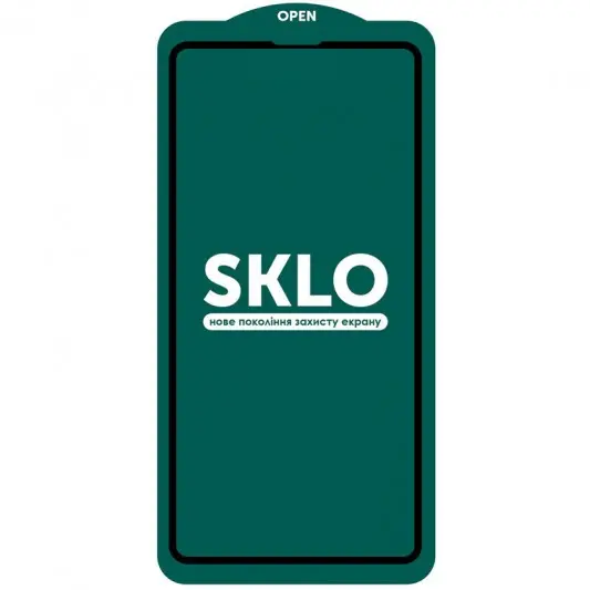 Захисне скло SKLO 5D (тех.пак) для Apple iPhone 13 / 13 Pro / 14 / 16e (6.1") Чорний