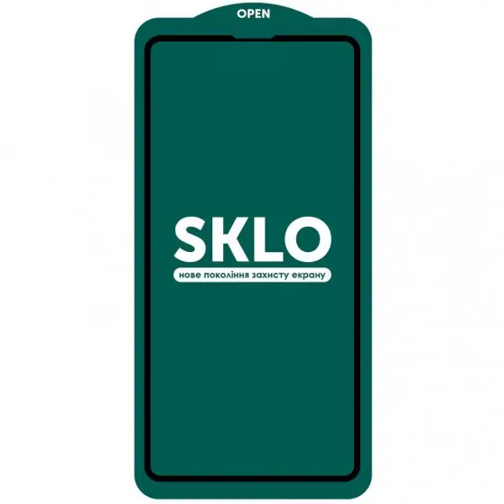 Защитное стекло SKLO 5D (тех.пак) для Apple iPhone 13 / 13 Pro / 14 / 16e (6.1") Черный