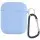 Силиконовый футляр с микрофиброй для наушников Airpods 1/2 Голубой / Lilac Blue