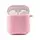 Силиконовый футляр с микрофиброй для наушников Airpods 1/2 Розовый / Pink