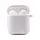 Силиконовый футляр с микрофиброй для наушников Airpods 1/2 Белый / White