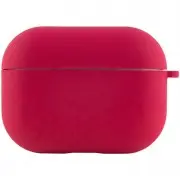 Силіконовий футляр з мікрофіброю для навушників Airpods Pro (Червоний / Rose Red)