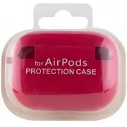 Силіконовий футляр з мікрофіброю для навушників Airpods Pro (Червоний / Rose Red)