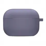 Силіконовий футляр з мікрофіброю для навушників Airpods Pro Сірий / Lavender Gray