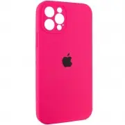 Чохол Silicone Case Full Camera Protective (AA) для Apple iPhone 12 Pro (Рожевий / Barbie pink)