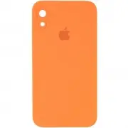 Чохол для iPhone XR Silicone Case Square Full Camera Protective (AA) (Помаранчевий / Papaya)