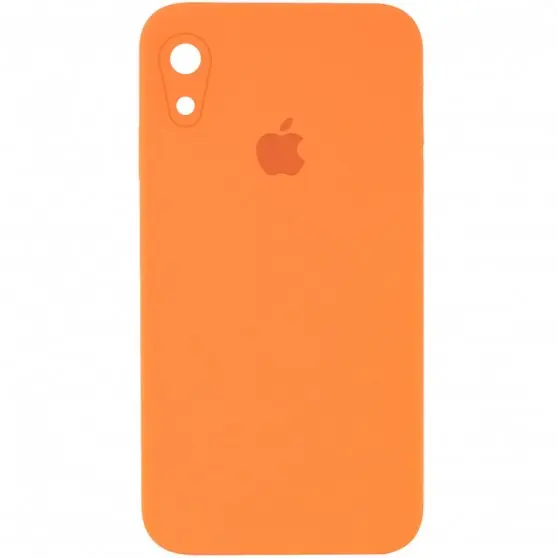 Чехол Silicone Case Square Full Camera Protective (AA) для Apple iPhone XR (6.1") Оранжевый / Papaya