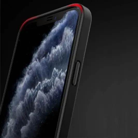 TPU+PC чехол Metal Buttons для Apple iPhone 12 Pro / 12 (6.1") Черный - изображение 3