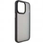 TPU+PC чохол для iPhone 12 Pro Max Metal Buttons (Чорний)