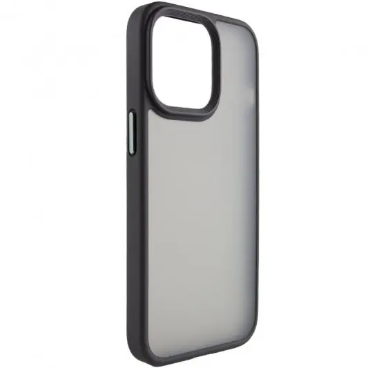 TPU+PC чохол Metal Buttons для Apple iPhone 12 Pro Max (6.7") Чорний - зображення 3 