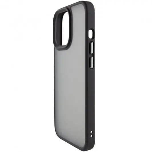 TPU+PC чохол Metal Buttons для Apple iPhone 12 Pro Max (6.7") Чорний - зображення 5 