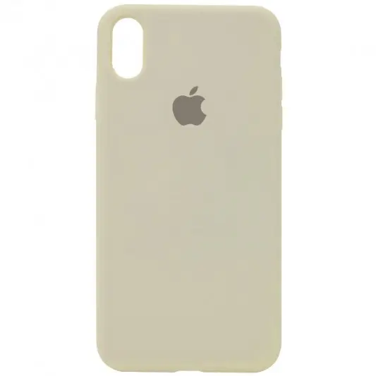 Чохол Silicone Case Full Protective (AA) для Apple iPhone X / XS (5.8") Бежевий / Antique White