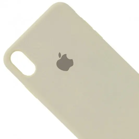 Чохол Silicone Case Full Protective (AA) для Apple iPhone X / XS (5.8") Бежевий / Antique White - зображення 1 