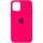 Чехол Silicone Case Full Protective (AA) для Apple iPhone 12 Pro / 12 (6.1") Розовый / Barbie pink