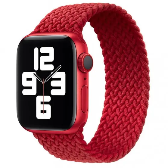 Ремешок Braided Solo Loop (AAA) для Apple Watch 38/40/41/42mm(ser.10) 145mm Красный