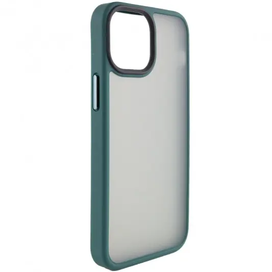 TPU+PC чехол Metal Buttons для Apple iPhone 13 (6.1") Зеленый - изображение 1