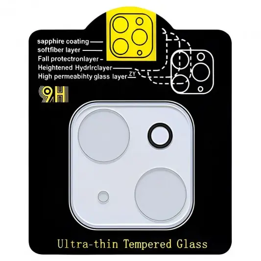 Защитное стекло на камеру Full Block (тех.пак) для Apple iPhone 13 mini (5.4") / 13 (6.1") Прозрачный