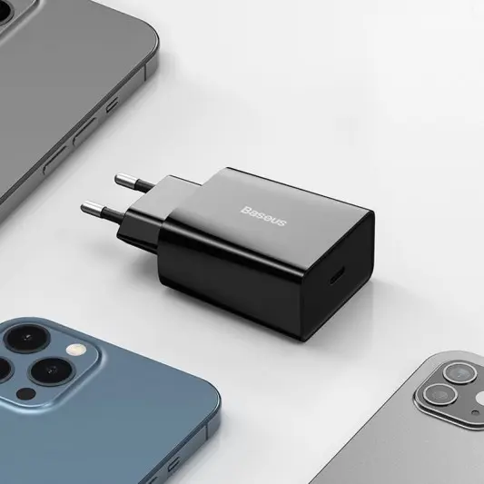 МЗП Baseus Speed Mini Quick Charger 20W (1USB-C) (CCFS-S) Чорний - зображення 5 
