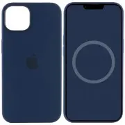 Чохол для iPhone 13 - Silicone case (AAA) full with Magsafe and Animation (Синій / Abyss Blue)