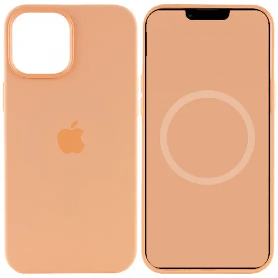 Чехол Silicone case (AAA) with Magsafe and Animation для Apple iPhone 12 Pro / 12 (6.1") Оранжевый / Cantaloupe