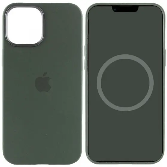 Чехол для Apple iPhone 12 Pro / 12 (6.1"") - Silicone case (AAA) full with Magsafe and Animation (Зеленый / Cyprus Green)