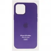 Чехол для Apple iPhone 12 Pro Max (6.7"") - Silicone case (AAA) full with Magsafe and Animation (Фиолетовый / Amethyst)