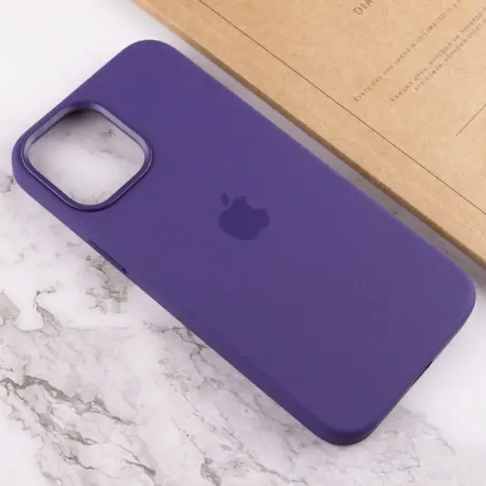 Чехол Silicone case (AAA) with Magsafe and Animation для Apple iPhone 12 Pro Max (6.7") Фиолетовый / Amethyst - изображение 6