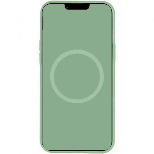 Чохол Silicone case (AAA) with Magsafe and Animation для Apple iPhone 12 Pro Max (6.7") Зелений / Pistachio - зображення 3 