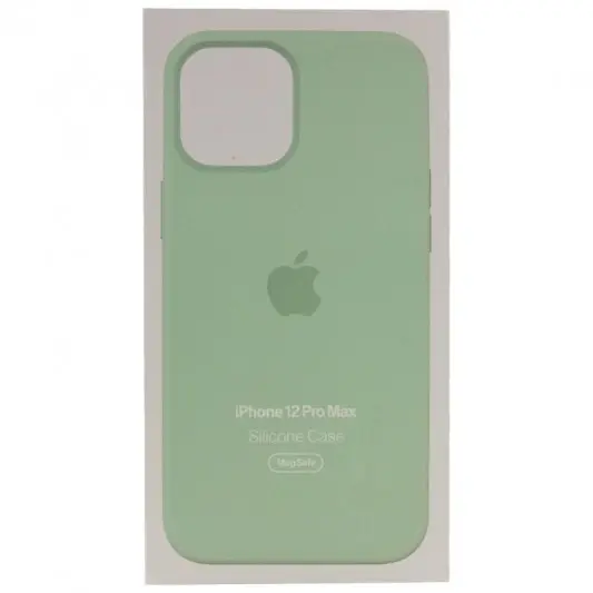 Чохол Silicone case (AAA) with Magsafe and Animation для Apple iPhone 12 Pro Max (6.7") Зелений / Pistachio - зображення 4 