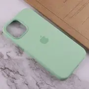 Чохол для Apple iPhone 12 Pro Max (6.7"") - Silicone case (AAA) full with Magsafe and Animation (Зелений / Pistachio)