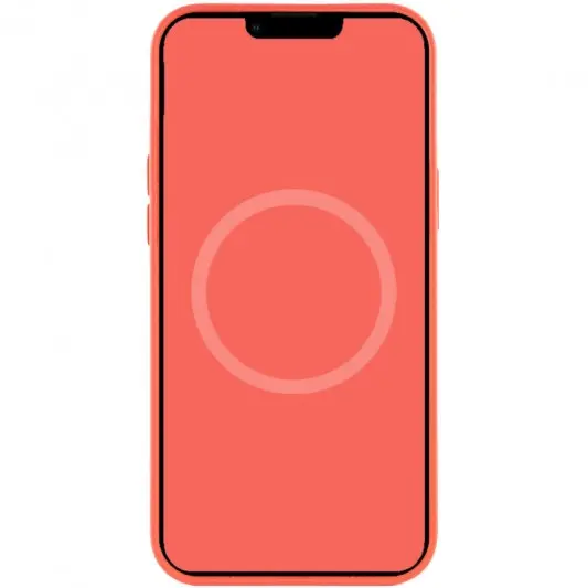 Чехол Silicone case (AAA) with Magsafe and Animation для Apple iPhone 12 Pro Max (6.7") Оранжевый / Pink citrus - изображение 3