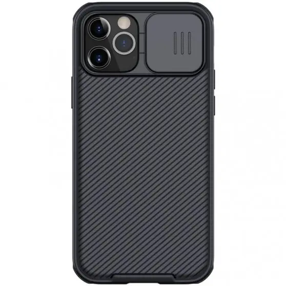 Карбоновая накладка Nillkin Camshield (шторка на камеру) для Apple iPhone 13 Pro (6.1") Черный / Black