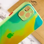 Чехол для Apple iPhone 11 Pro (5.8"") - TPU+Glass Impasto abstract (Yellow green)