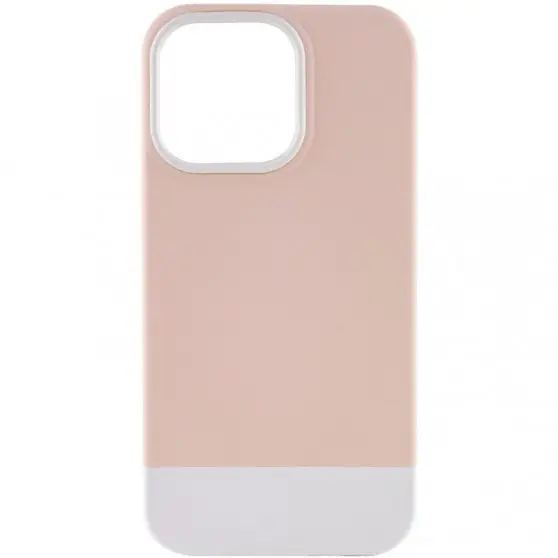 Чехол TPU+PC Bichromatic для Apple iPhone 13 Pro Max (6.7") Grey-beige / White