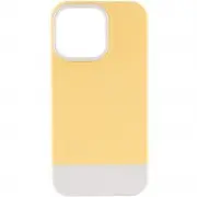 Чехол для Apple iPhone 13 Pro - TPU+PC Bichromatic (Creamy-yellow / White)