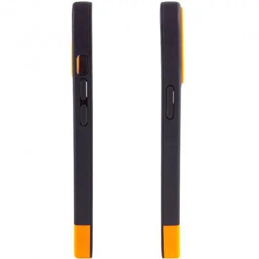 Чохол TPU+PC Bichromatic для Apple iPhone 12 Pro Max (6.7") Black / Orange - зображення 2 
