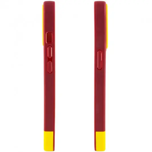 Чохол TPU+PC Bichromatic для Apple iPhone 11 Pro Max (6.5") Brown burgundy / Yellow - зображення 2 