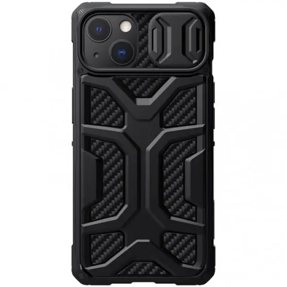 TPU+PC чохол Nillkin CamShield Adventurer (шторка на камеру) для Apple iPhone 13 (6.1") Чорний