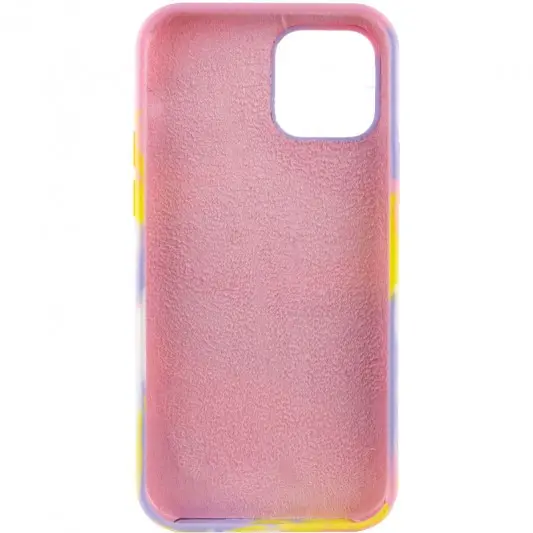 Чехол для Apple iPhone 13 Pro (6.1"") - Silicone case full Aquarelle (Сиренево-желтый) - изображение 2