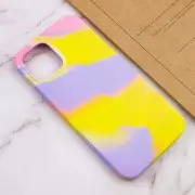 Чехол для Apple iPhone 13 Pro (6.1"") - Silicone case full Aquarelle (Сиренево-желтый)
