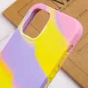 Чехол для Apple iPhone 13 Pro (6.1"") - Silicone case full Aquarelle (Сиренево-желтый)