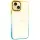 Чохол TPU+PC Fresh sip series для Apple iPhone 14 Plus (6.7") Бірюзовий / Помаранчевий